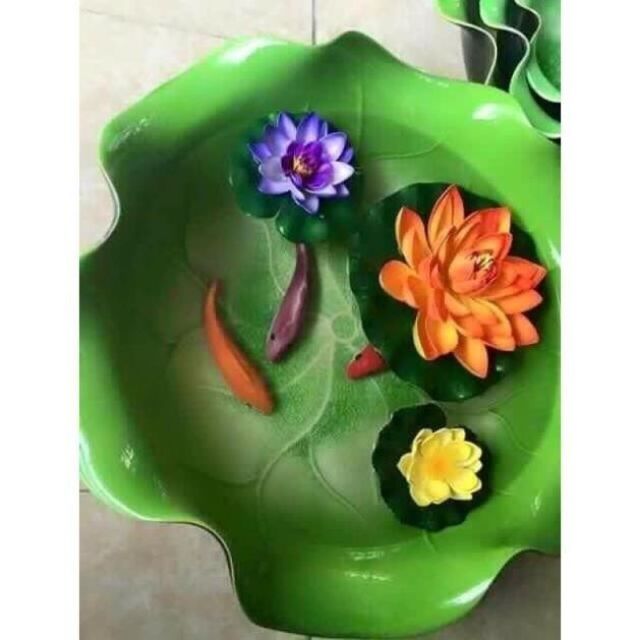 Bát sen cắm hoa , thả hoa