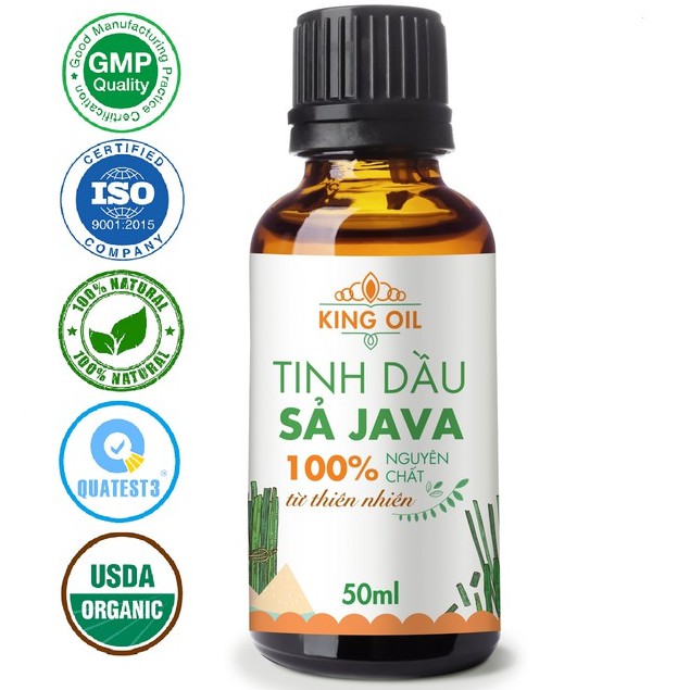 Tinh dầu sả java nguyên chất Organic từ thiên nhiên, thơm phòng, thư giãn, đuổi muỗi, giải cảm - KingOil