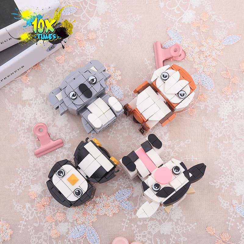 Lego 3d thế giới động vật dễ thươ giáo dục trẻ nhỏ nhận biết về các con vật chim, gấu, sóc, chó, cáo,... quà tặng trẻ em