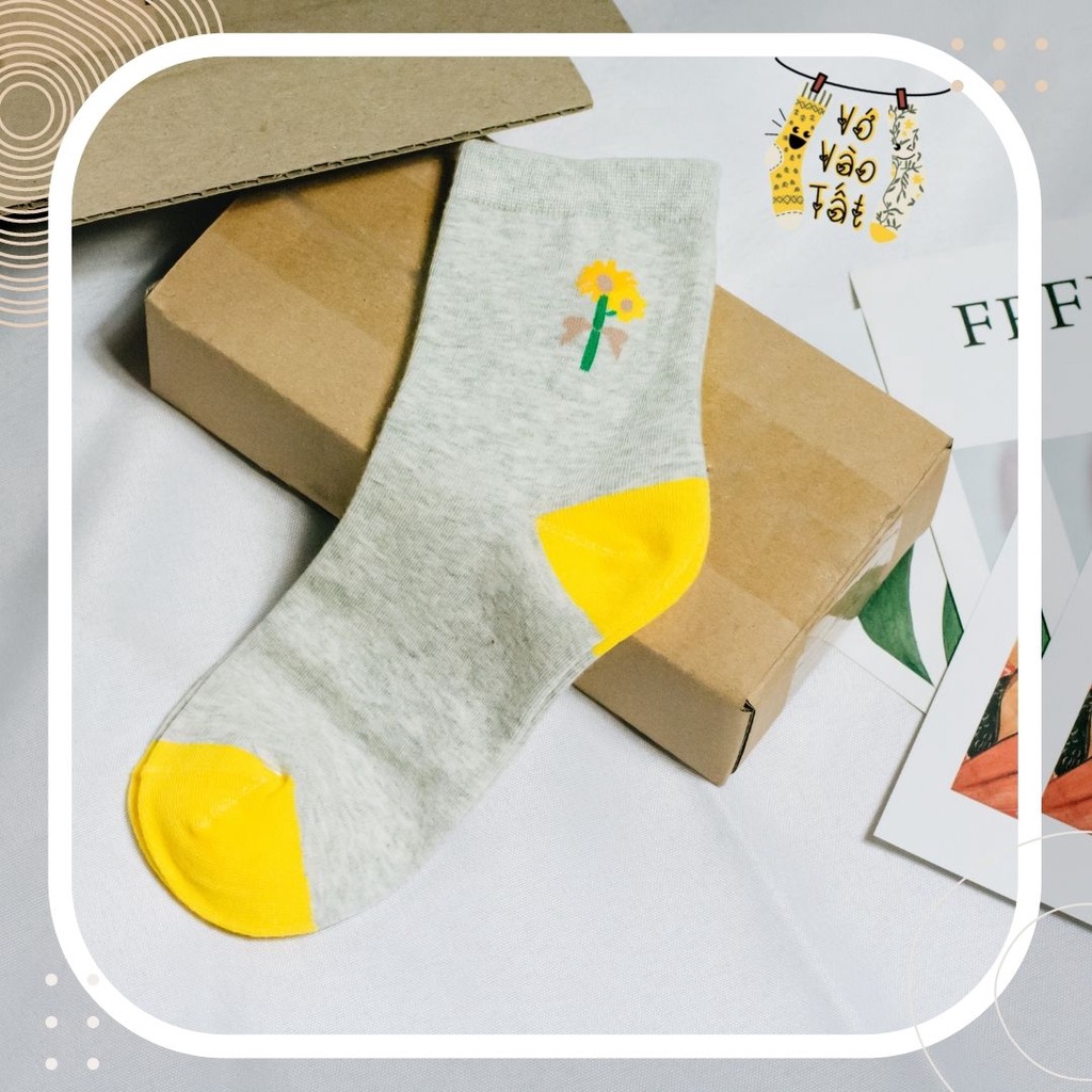 TÂT VỚ NỮ CỔ CAO VÀNG HOA MẶT TRỜI