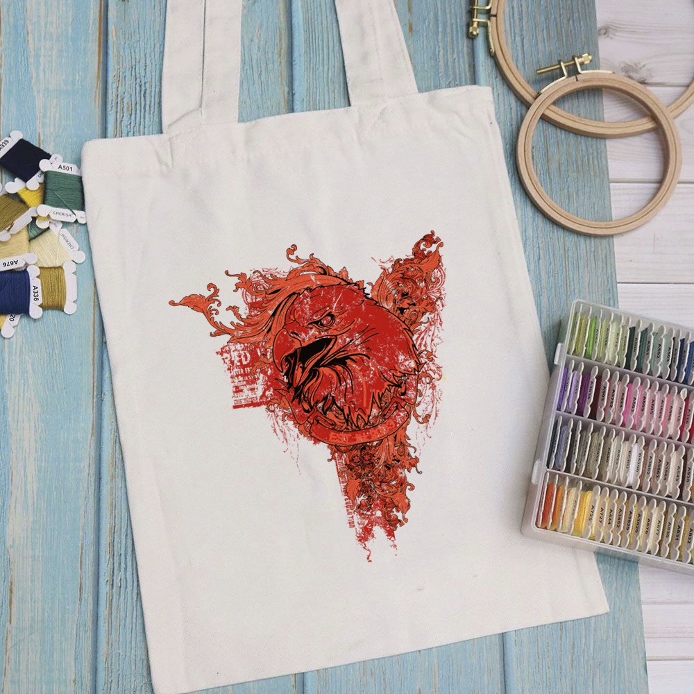 Túi vải túi Tote ART WORK PRO - Mẫu 1 vải canvas dày đẹp cho nữ có khóa miệng đi học đi chơi. In hình theo yêu cầu