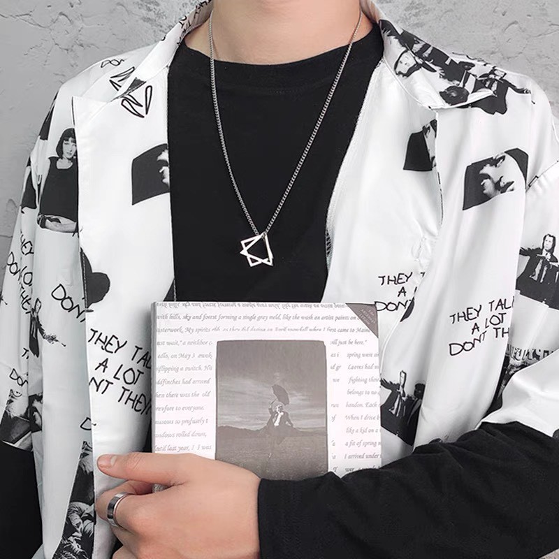 Dây chuyền BROO mặt Squid unisex, vòng cổ titan phong cách Hiphop phù hợp cho nam nữ