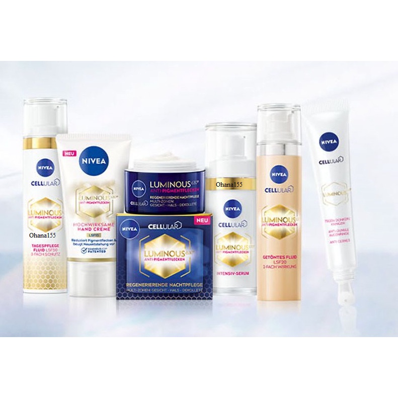 Kem dưỡng da Chống thâm nám, trắng da cao cấp Nivea Cellular Luminous 630 Đức