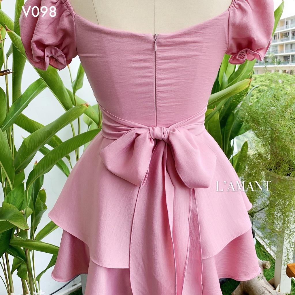 Đầm xòe tầng thắt nơ eo De2cee