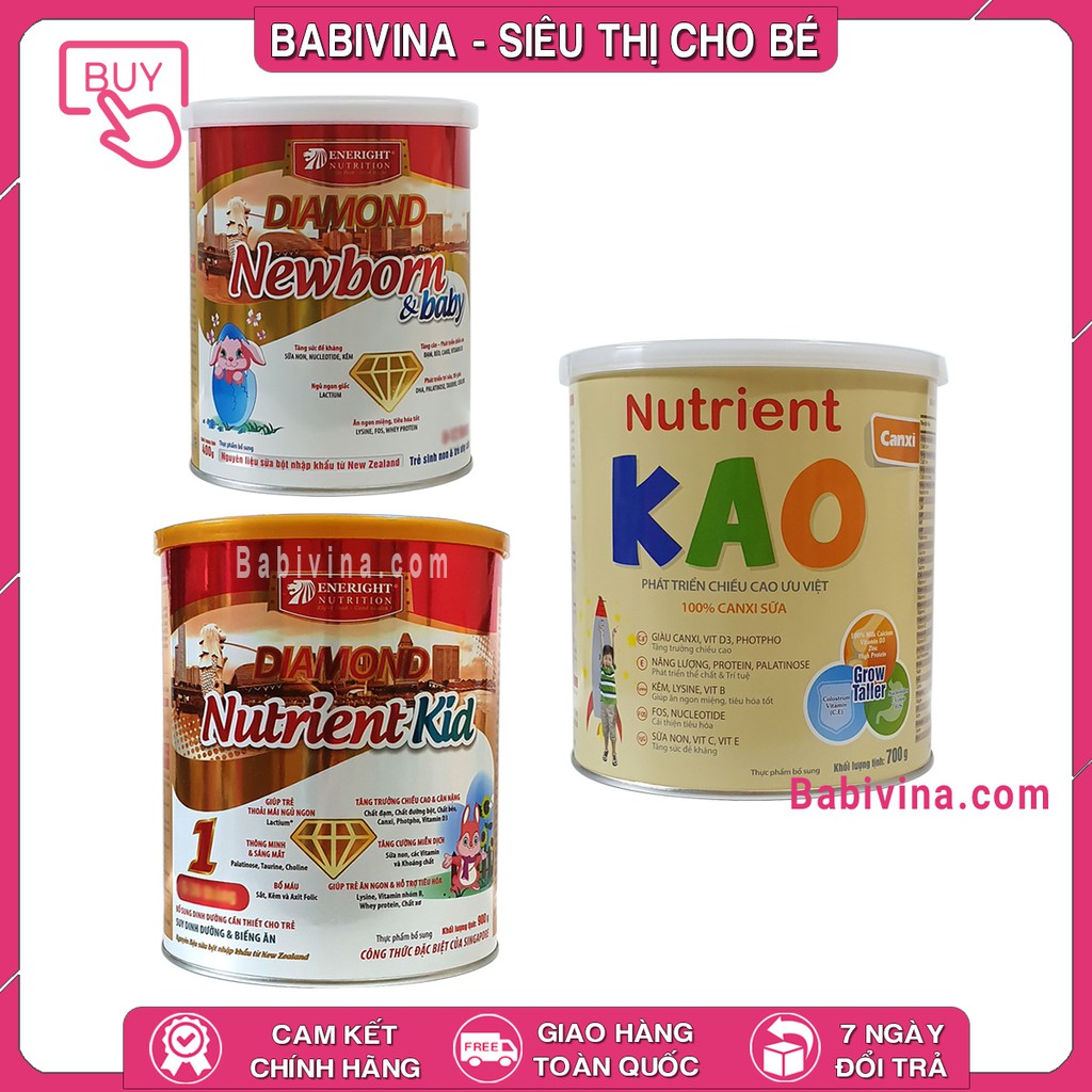 [ĐỦ SỐ] Sữa Nutrient Kao | Diamond Nutrient Kid 900g | Diamond Newborn Baby 400g