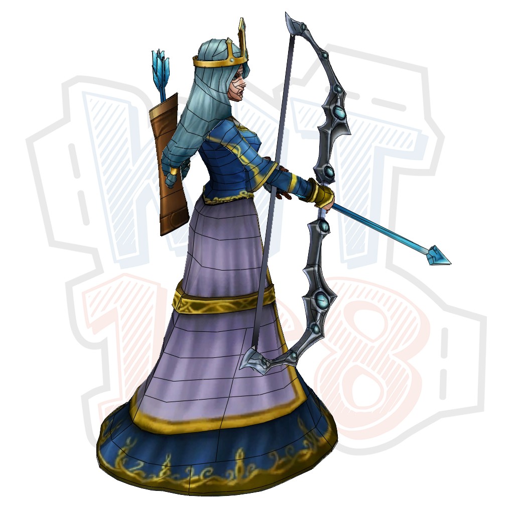 Mô hình giấy Game Liên minh huyền thoại Ashe the Frost Archer (Queen) - League of Legends