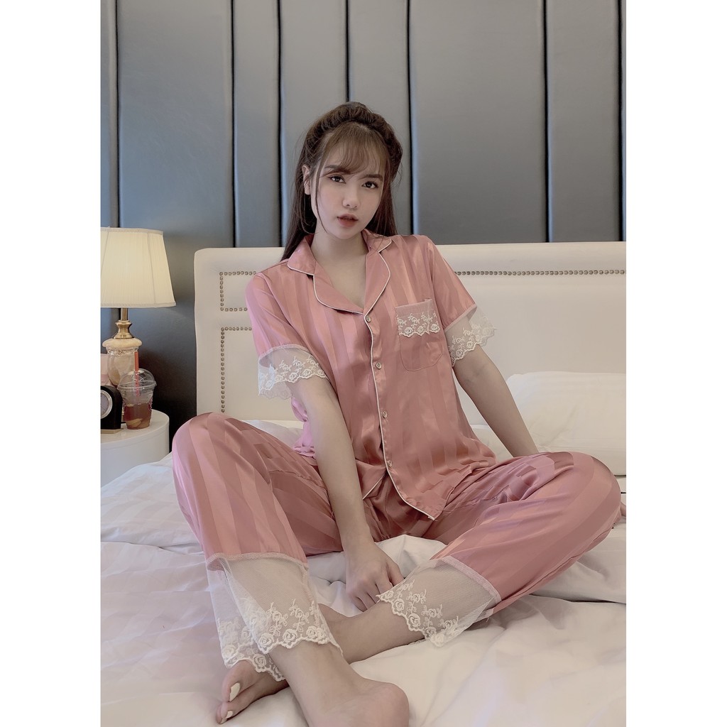 [Siêu Hot] Bộ đồ Pijama lụa💖Bộ lụa thiết kế Họa tiết - chất liệu mát lịm[HÀNG ĐẸP CHUẨN] [ẢNH THẬT +VIDEO] | BigBuy360 - bigbuy360.vn