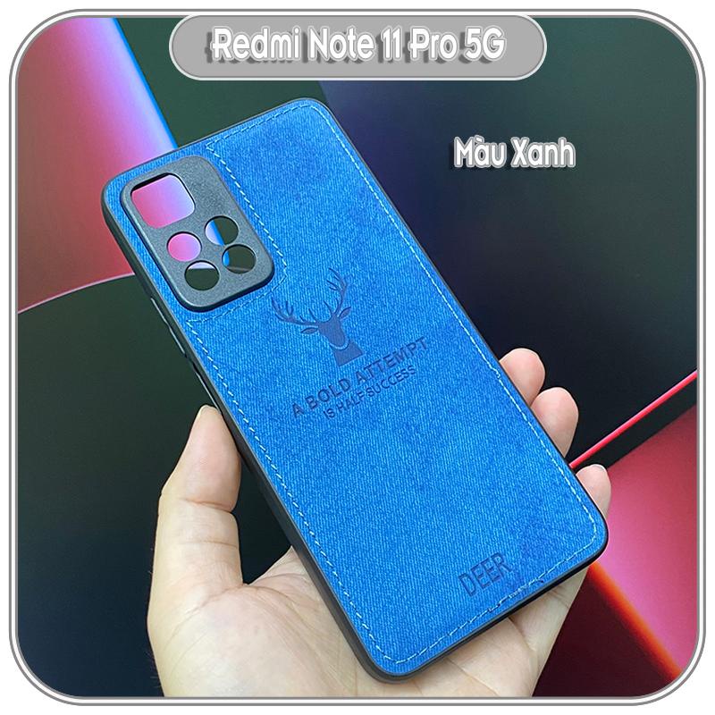 Ốp lưng cho Xiaomi Redmi Note 11 Pro Plus 5G giả da con hươu DEER