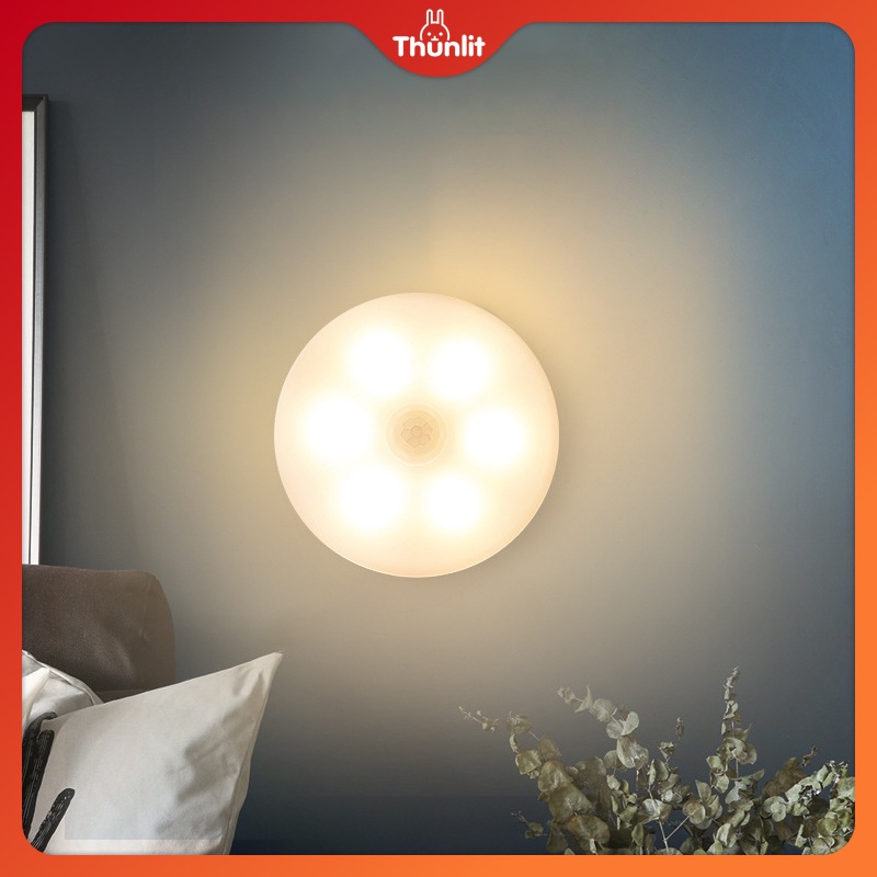 Đèn Ngủ THUNLIT Cảm Ứng Nhiệt Độ Tự Động Sạc Điện Usb Với 2 Màu Sắc Ánh Sáng