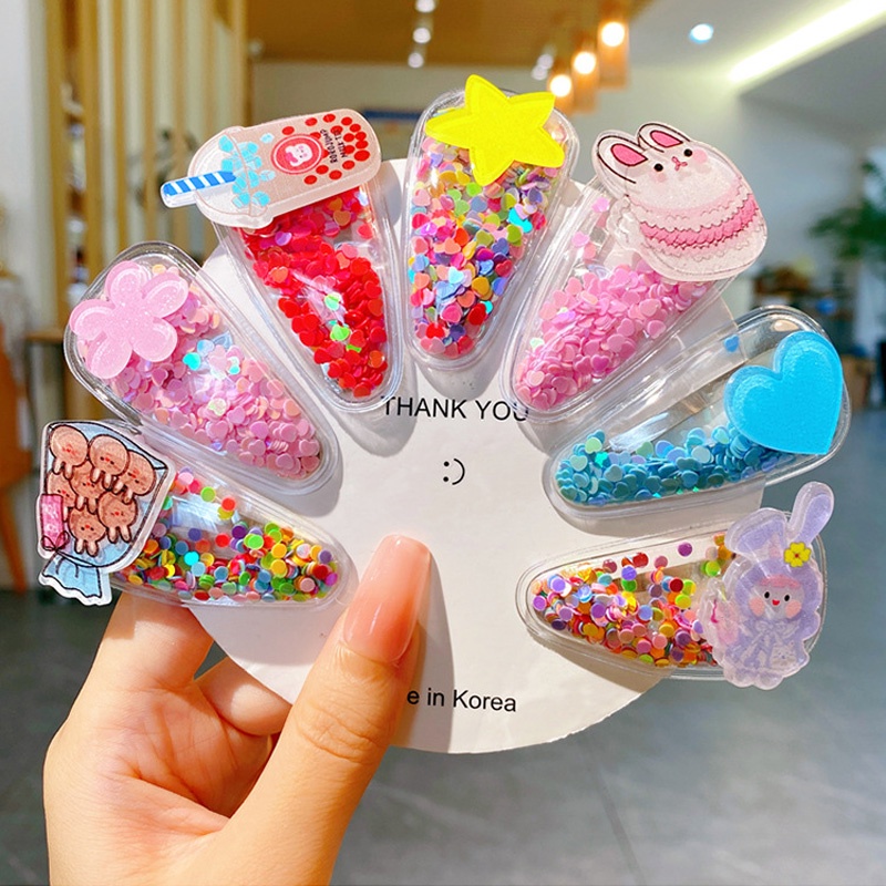 Set 10 Kẹp Tóc Hình Ngôi Sao Nhiều Màu Sắc Dễ Thương Cho Bé Gái