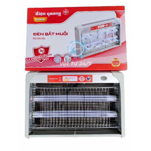 Đèn bắt muỗi Điện Quang ĐQ EML06L để bàn treo tường không hại mắt bảo hành 12 tháng (380x65x250mm)