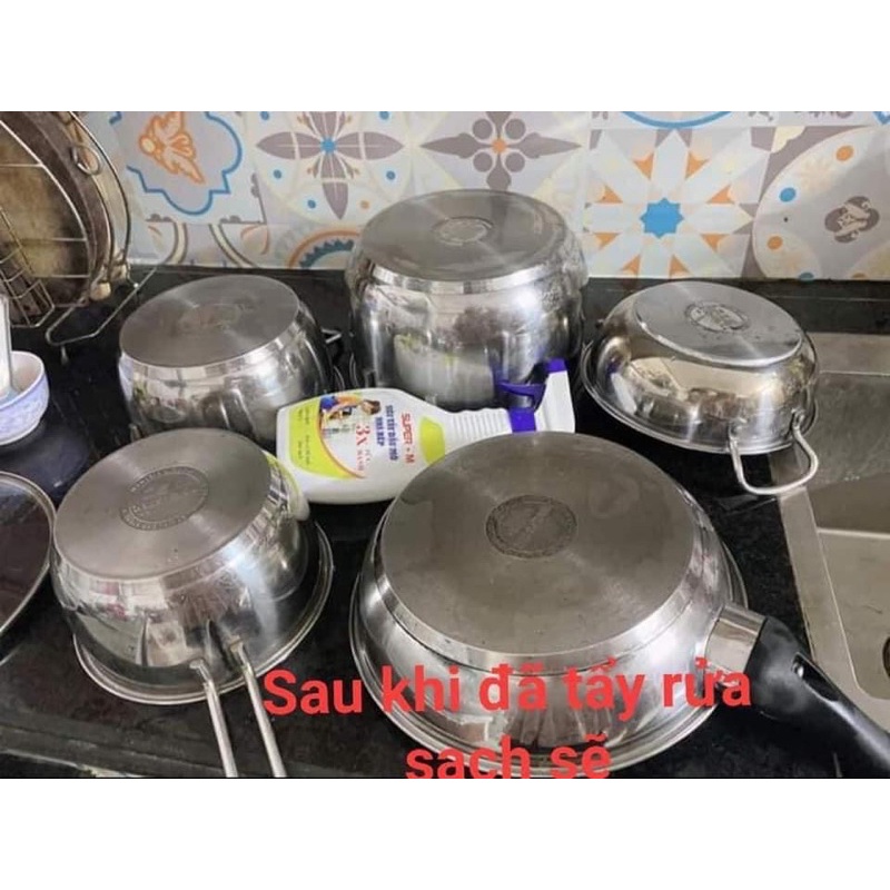 Tẩy rửa xoong nồi, dụng cụ nhà bếp SUPPER-M
