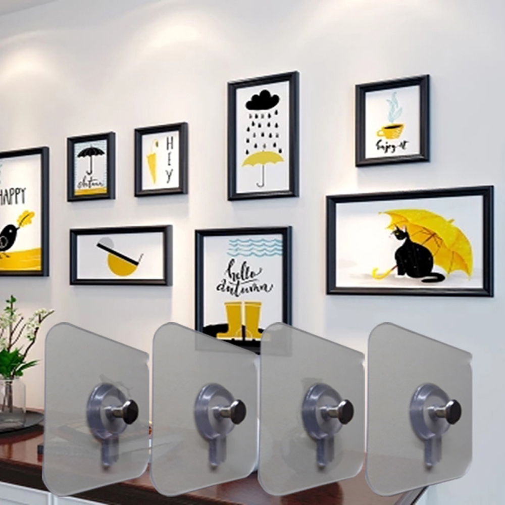 CONOPERY Set 2/4 Móc Treo Tranh Trong Suốt Tiện Dụng