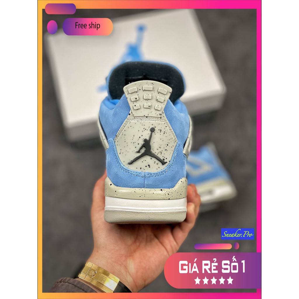 Giày thể thao Air Jordan 4 Retro University Blue  siêu đẹp, siêu hot dành cho nam và nữ