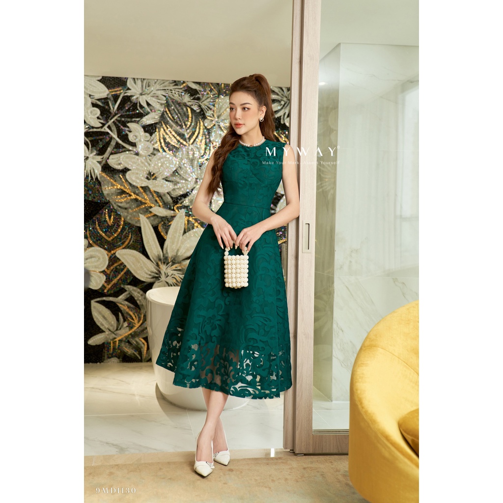 Đầm Nữ Dáng Xòe MY WAY Dự Tiệc Sang Trọng 9MD1130