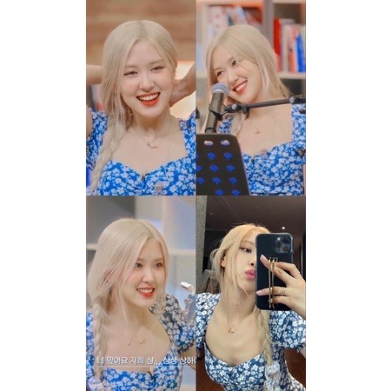 Đầm hoa nhí xanh giống Jisoo, Rosé BLACKPINK dáng dài