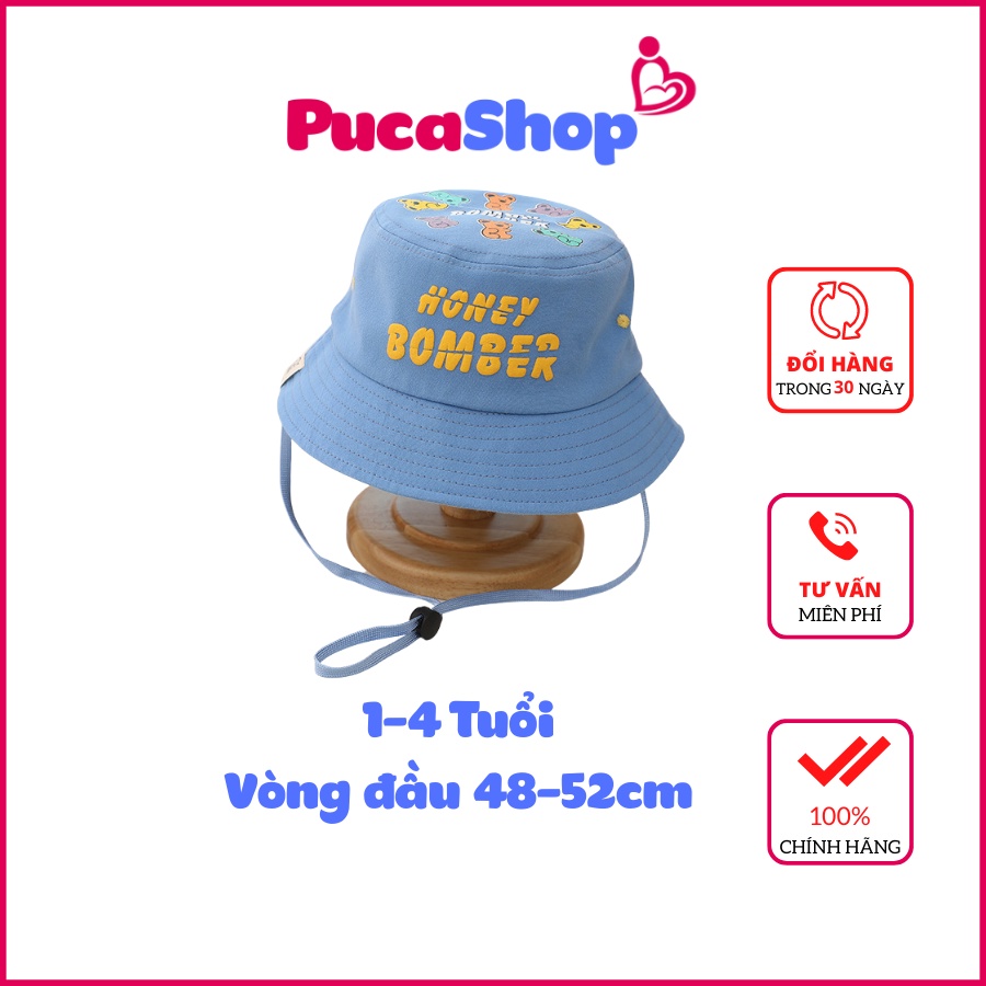 Mũ nón vành tai bèo có quai cho bé trai bé gái xinh 1-4 Tuổi kiểu trẻ em Hàn Quốc dễ thương PUCASHOP