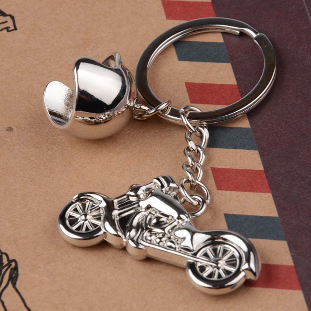 Móc khóa hình mũ bảo hiểm thời trang sáng tạo cho nam nữ