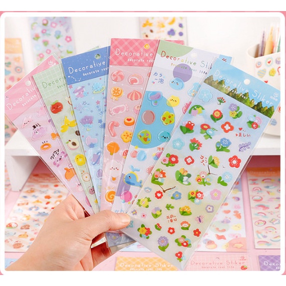 Sticker dễ thương nhiều màu sắc SK08A - Nhãn dán phong cách họa tiết cute
