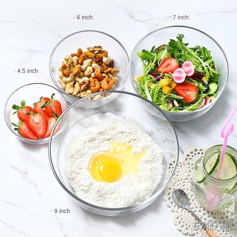 MTô thủy tinh trong suốt chuyên dùng cho lò vi sóng, tô đựng salad trái cây gia đình, bộ đồ ăn chịu nhiệt, tô súp chịu n