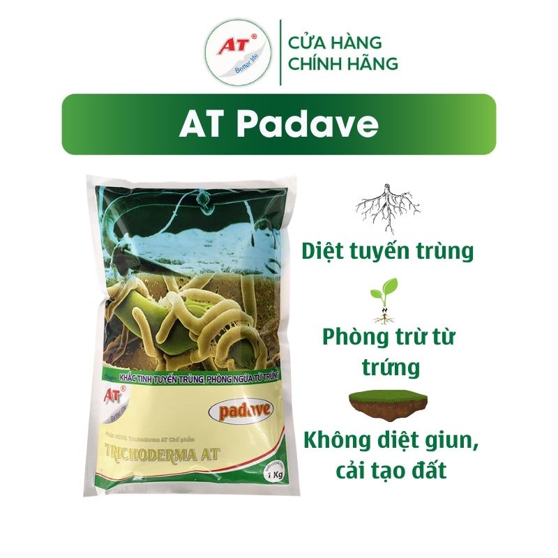 Chế phẩm đặc Trị tuyến trùng hại rễ trong đất, cải tạo đất tơi xốp kích rễ cực mạnh - AT Padave đậm đặc 1kg