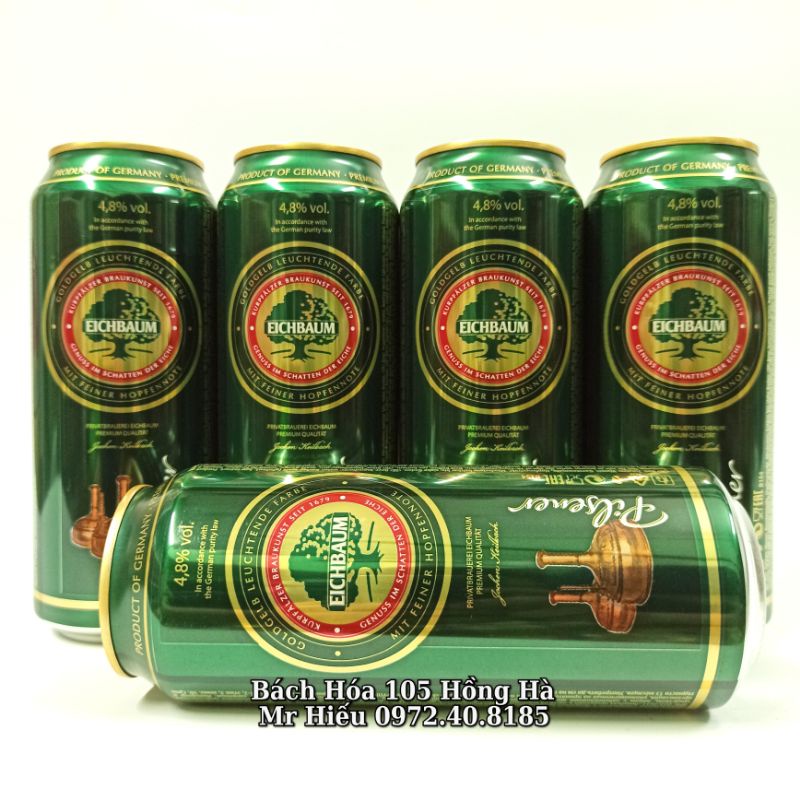 [Hỏa tốc] Bia cây sồi Eichbaum Pilsener 4,8% thùng 24 lon 500ml