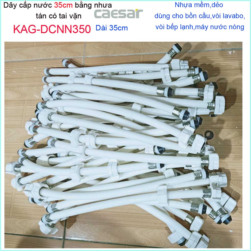 Dây cấp Caesar 35cm, dây dẫn nước tán nhựa KAG-DCNN350-35cm 100% nhựa trắng không lo gỉ séc