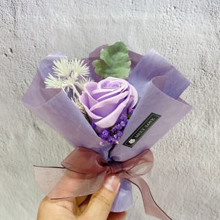 Hoa hồng tím handmade - cỡ trung