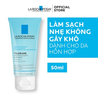 Sữa rửa mặt tạo bọt dành cho da hỗn hợp da dầu rất nhạy cảm La Roche-Posay Toleriane Foaming Cream 50ml