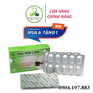 Hòa Hãn Linh - Hỗ trợ giảm mồ hôi tay chân - Khuyến mại mới - Mua 6 tặng 1 bằng tem tích điểm