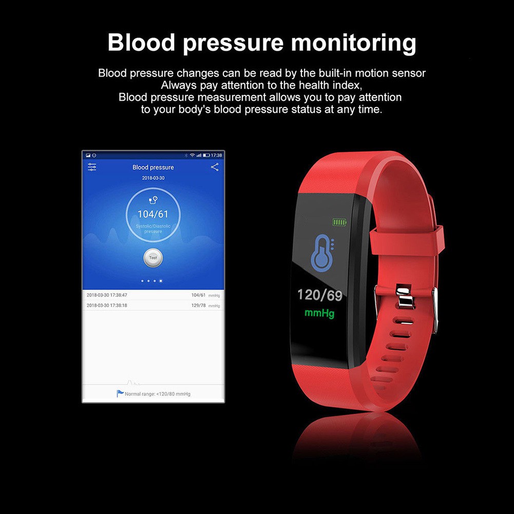 🇻🇳🔥Top sale🔥Mancocostore Blood Pressure Oxygen Heart Rate Fitness Smart Watch Sports Wrist Band Bracelet