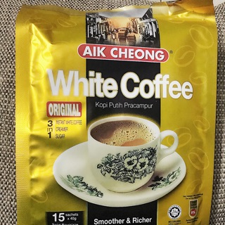 Cà phê trắng white coffee aik cheong malaysia