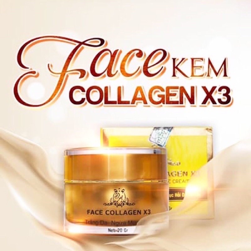 Kem Dưỡng Da Kem Face Collagen X3  Xoá Mờ Các Nếp Nhăn Chính Hãng Cty Mỹ Phẩm Đông Anh