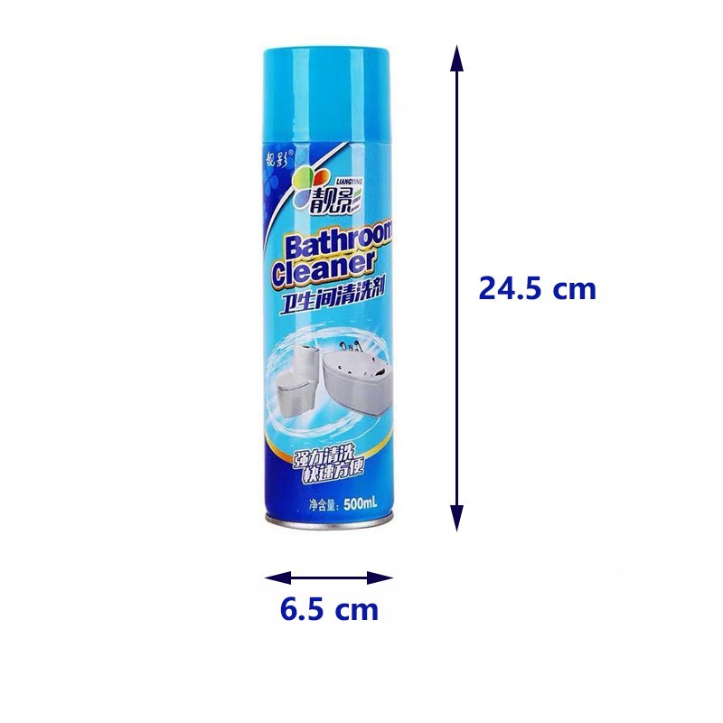 Chai Xịt Tạo Bọt Bồn Cầu Siêu Sạch Bathroom Cleaner 500ml - Tẩy Sạch Mọi Vết Bẩn