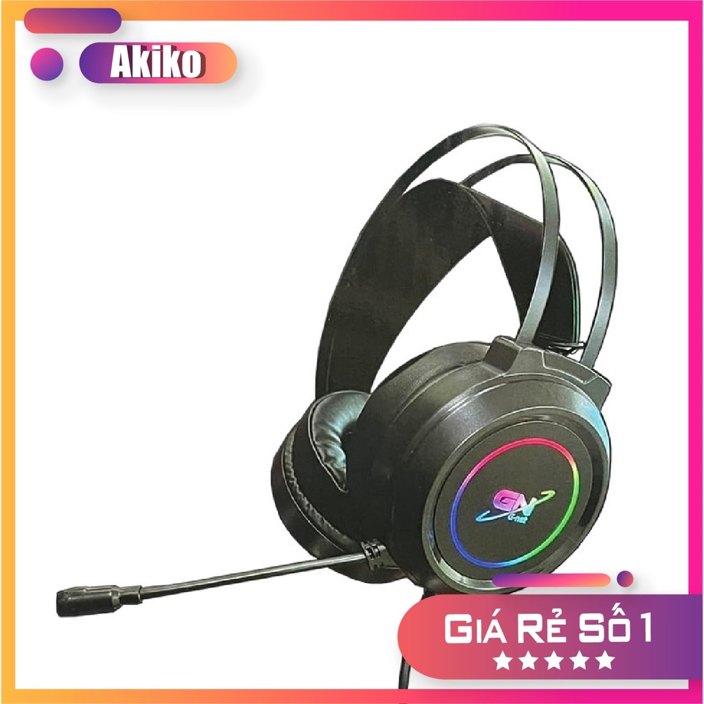 Tai nghe Gaming GH5 chụp tai có Mic chính hãng âm thanh 7 1 jack cắm usb - AKIKO PC