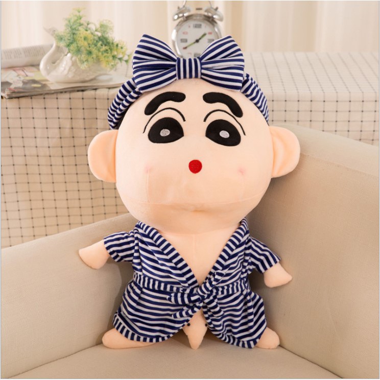 Gấu Bông Hoạt Hình SHIN Măc Áo Ngủ Cute (3 Màu)