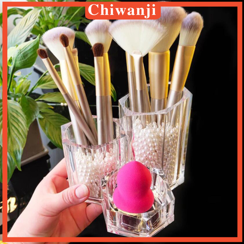 [Hàng mới về] Hộp đựng cọ trang điểm chất liệu acrylic trong suốt sử dụng tiện lợi