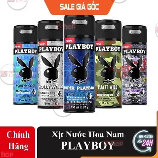 [Chính Hãng] Xịt Khử Mùi Toàn Thân Playboy Cho Nam 150ml - Xịt Nước Hoa Nam Playboy Với Độ Lưu Hương Lên Đến 24 Giờ.