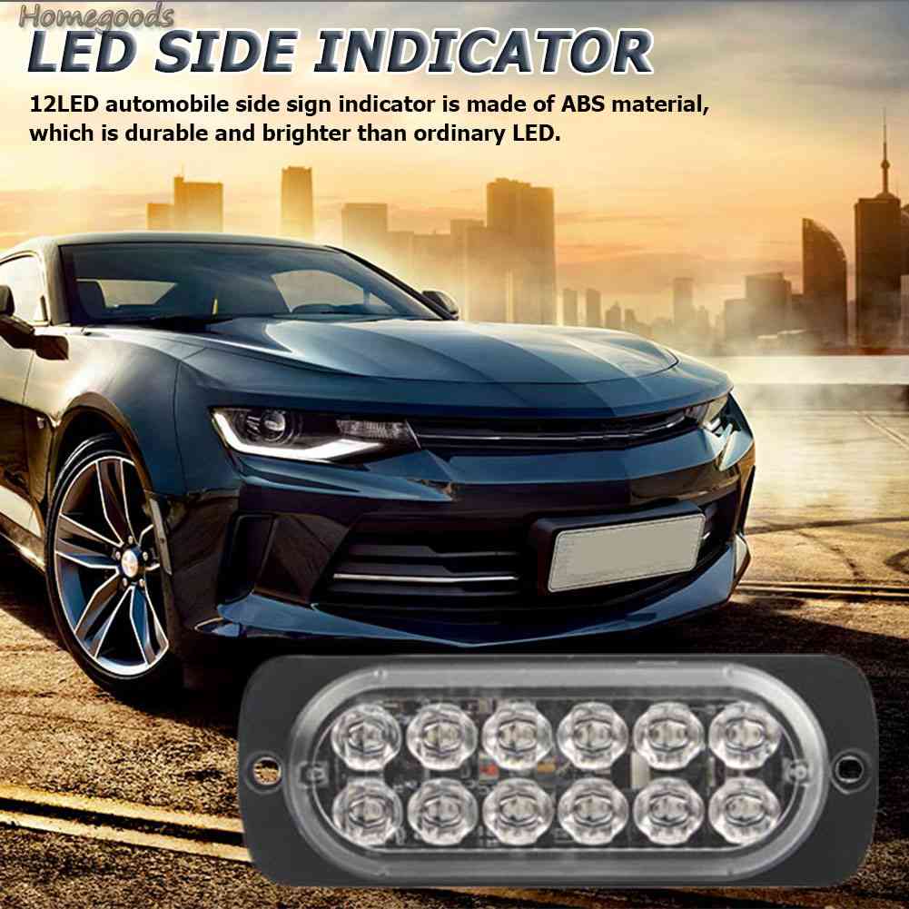 [88 Sale] Đèn Xi Nhan 12V 12 Bóng Led Trang Trí Hông Xe Tải