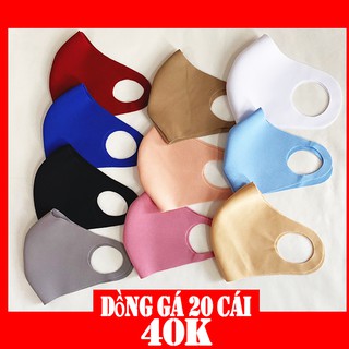 combo 20 khẩu trang 40k vải su cực hót chống nắng chống bụi