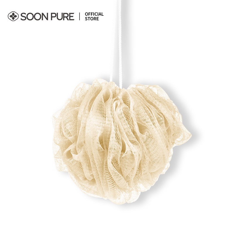 Bông tắm SOONPURE dạng lưới có bọt biển tạo bọt hình tròn