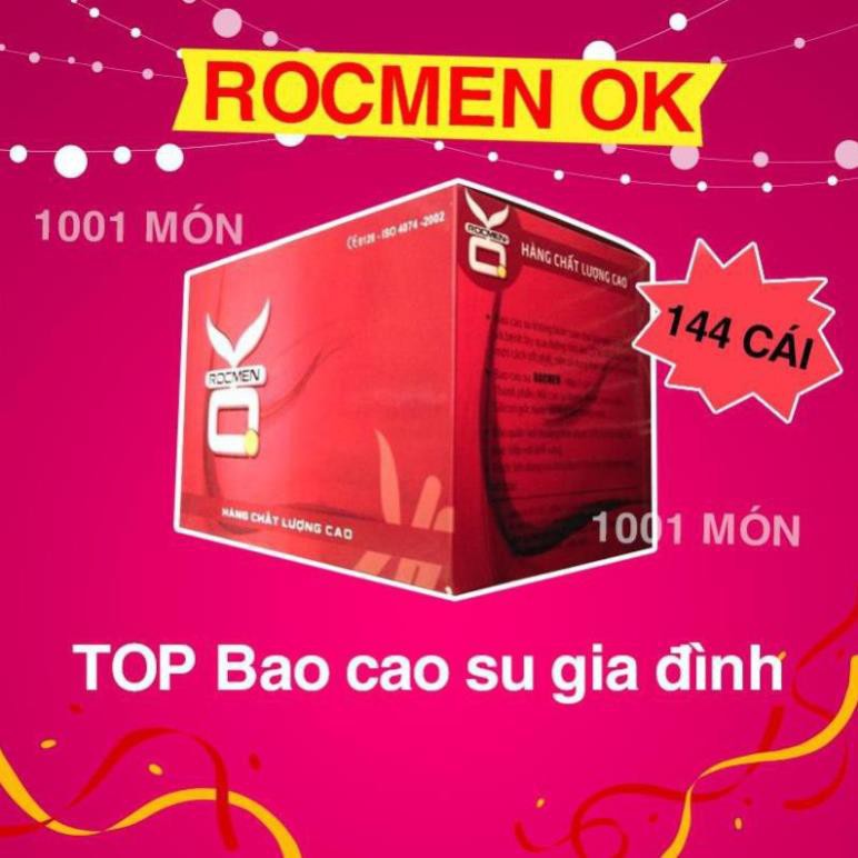 Bao cao su OK Rockmen Hương dâu tây hộp lớn 144 cái