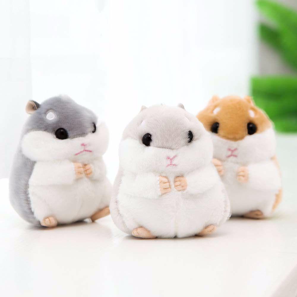 LILYES Móc Khóa Hình Chuột Hamster Nhồi Bông Đáng Yêu 10cm