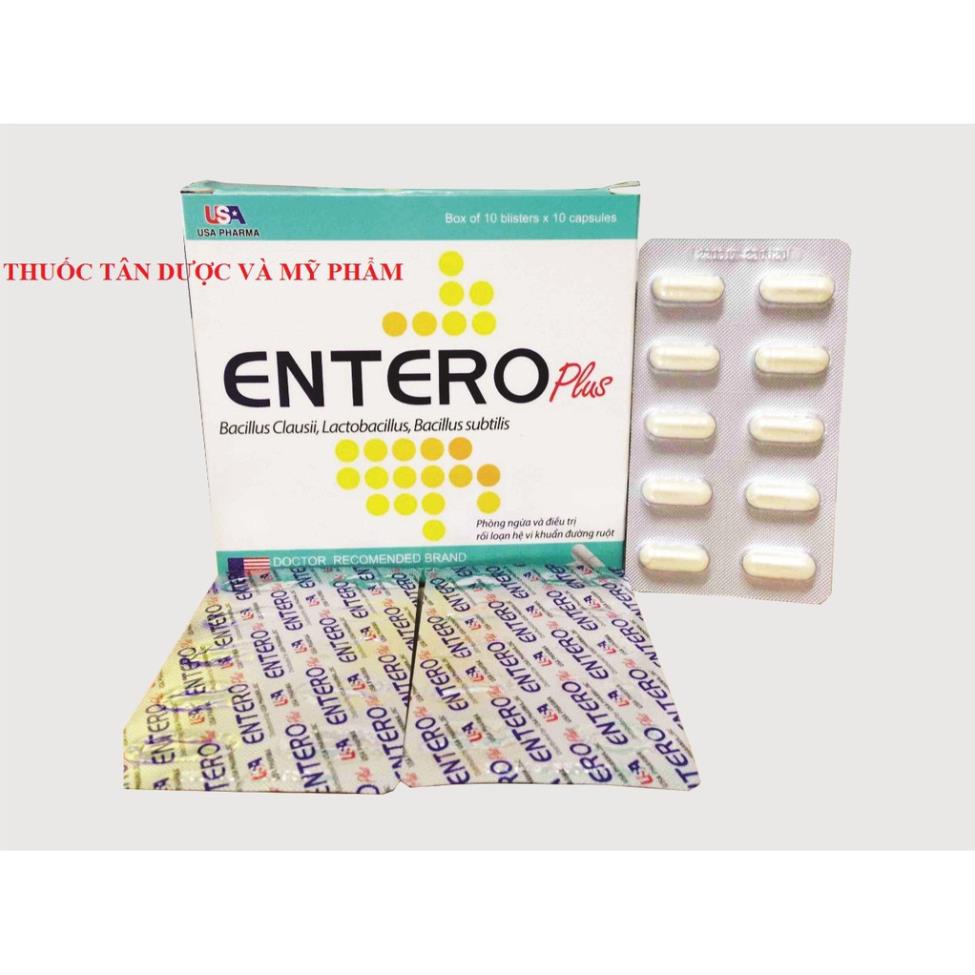 HỘP 100 VIÊN MEN VI SINH ENTERO PLUS - PHÒNG NGỪA RỐI LOẠN HỆ VI KHUẨN ĐƯỜNG RUỘT - TĂNG CƯỜNG SỨC Đ