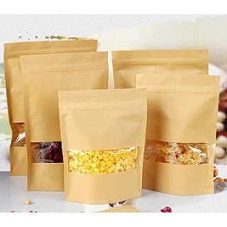 Túi zip giấy kraft, túi zip đựng thực phẩm nhiều size