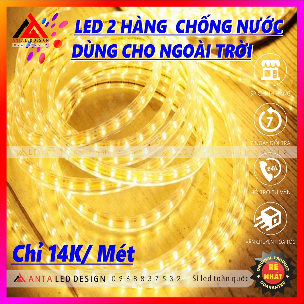 Đèn led quấn cây 2 hàng 2835 siêu sáng trang trí ngoài trời điện áp 220V | BigBuy360 - bigbuy360.vn