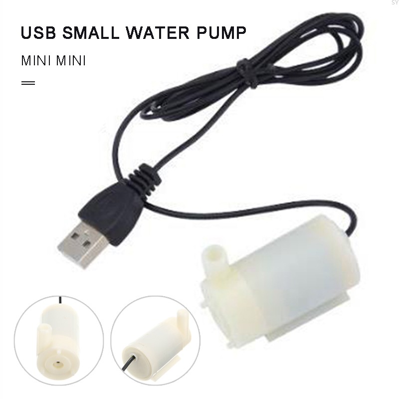 1 Máy Bơm Nước Chìm Mini Màu Trắng Cổng Usb 5v