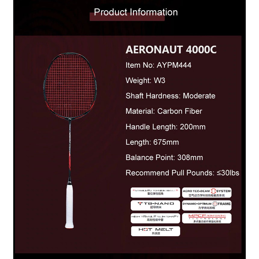 Vợt cầu lông Lining Aeronaut 4000C (Chính hãng)