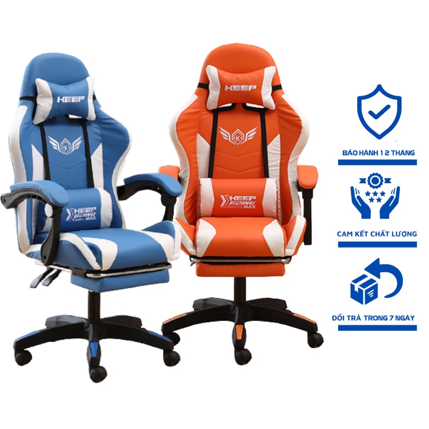 Ghế Gaming Ghế chơi Game văn phòng cao cấp có thể nằm ngửa lưng, có gác chân massage lưng Koresport