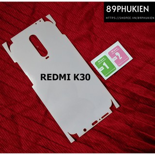 Miếng dán chống xước PPF full viền Xiaomi Redmi K30
